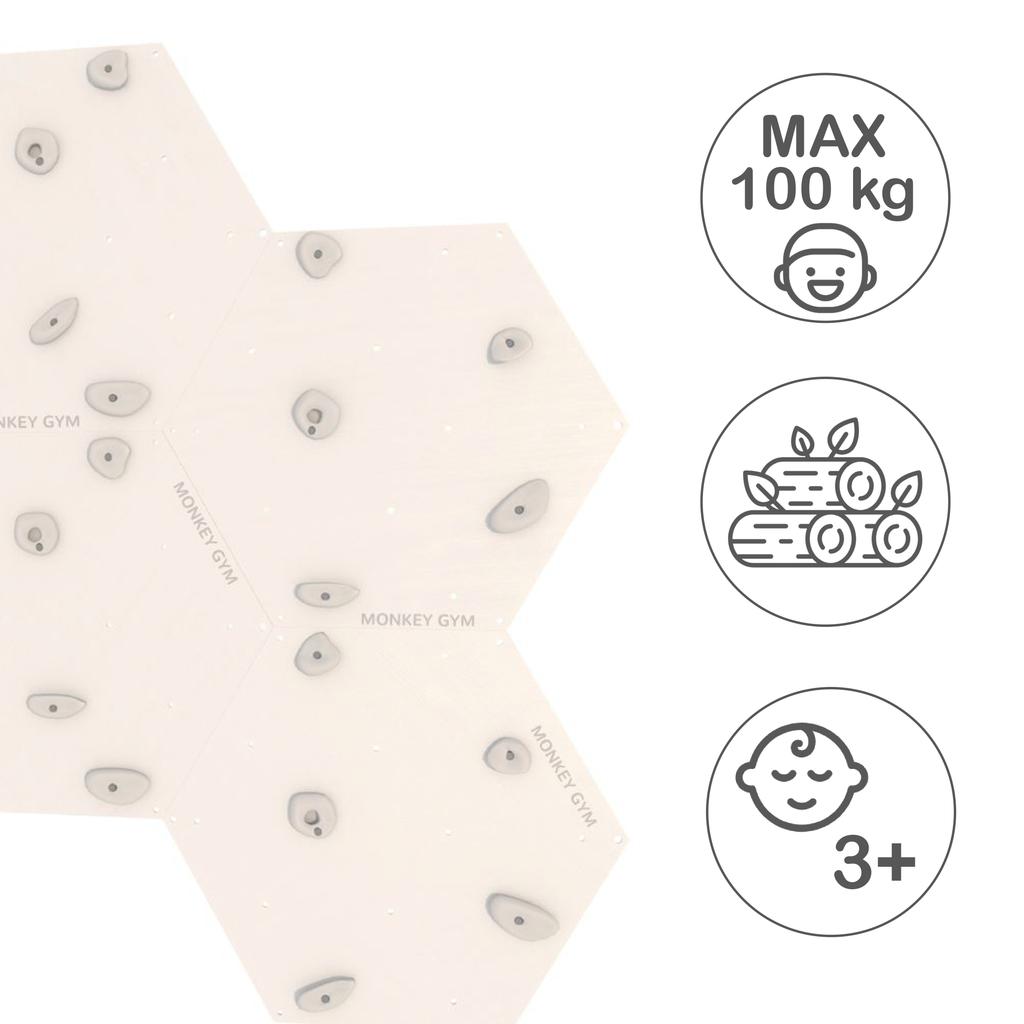 Climbing Wall Cube 4 White - Holds White