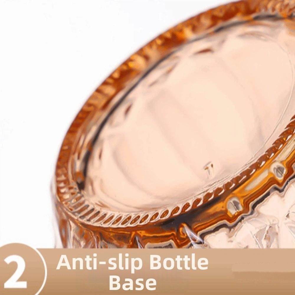 Textured Glass Hand Soap Dispenser Press Hand Sanitizer Bottle Liquid Storage Home Use