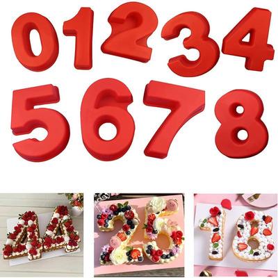 Hàndùn DIY Silicone Number Cake Molds Set