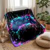 Neon Retro Game Controllers Theme blanket Lightweight Warm Flannel Blanket Decorative Throw Blanket for Home Decoration