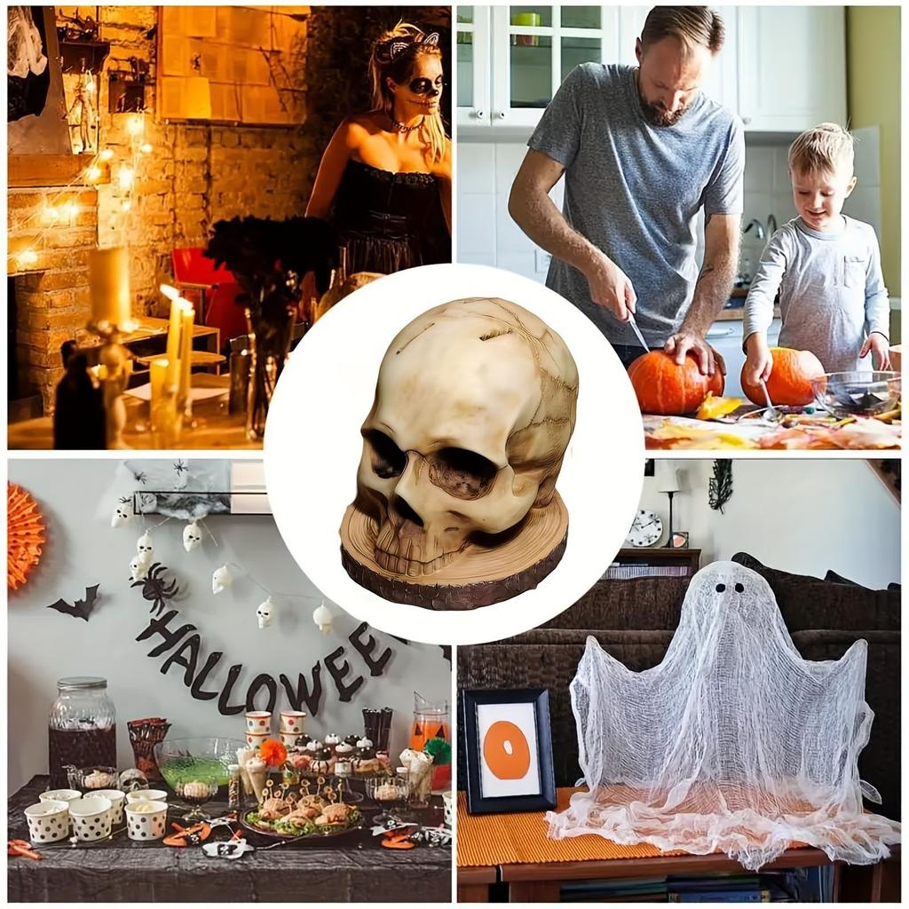 Horror Knife Rack For Kitchen Storage, Gothic Kitchen Accessories, Horror Storage Head Knife Rack Halloween Kitchen Decoration