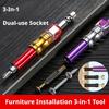 Magnetic Screwdriver Bit Holder with Depth Adjustment and Hexagonal Shank, Quick-Change Drill Adapter for Woodworking, Carpenter