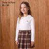 PawinPaw Girls' Cartoon Bear Long-Sleeve Lapel Shirt