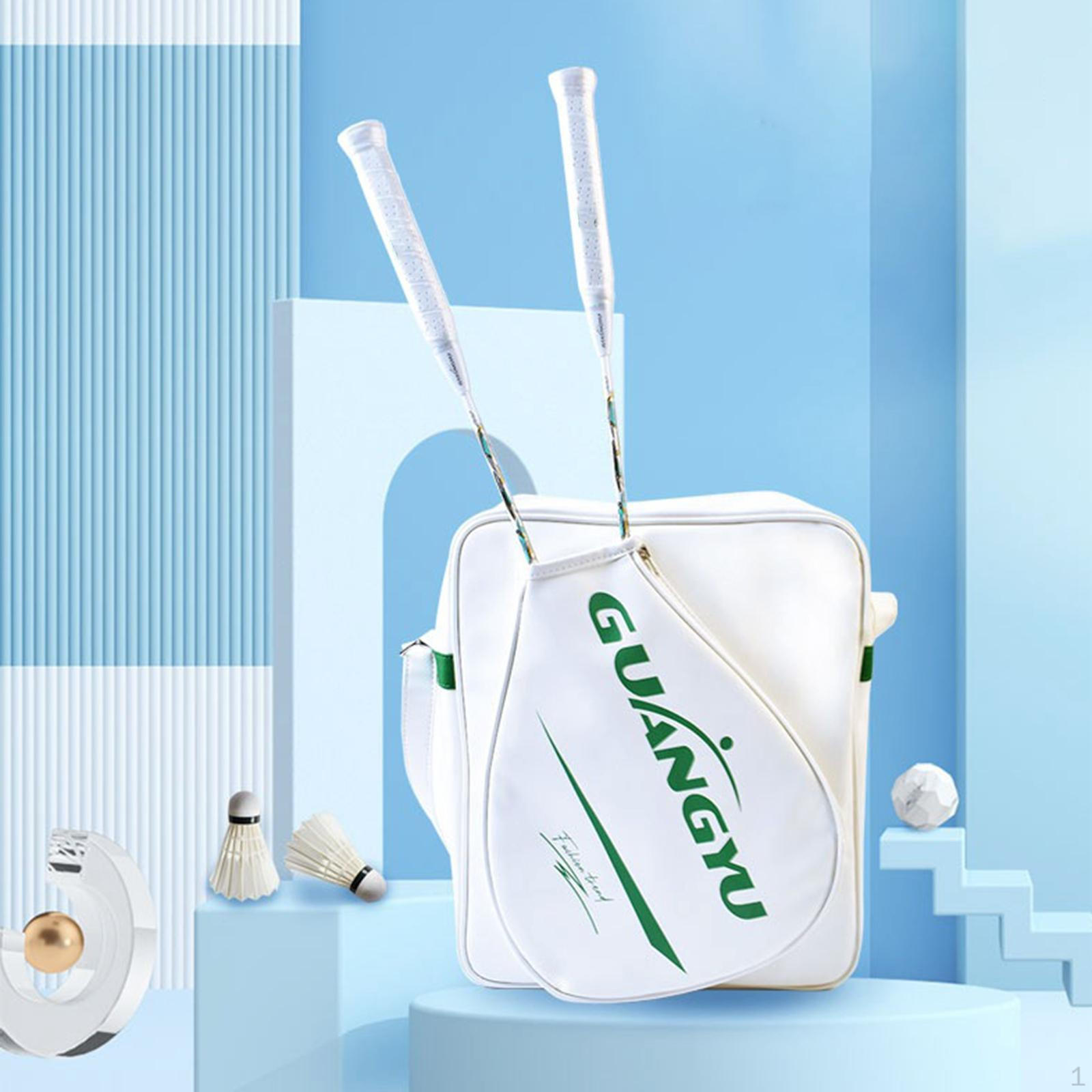 

Badminton Bag Shoulder Carry for Women Men Beginners Pouch Professional Organizer Carrier with чорний