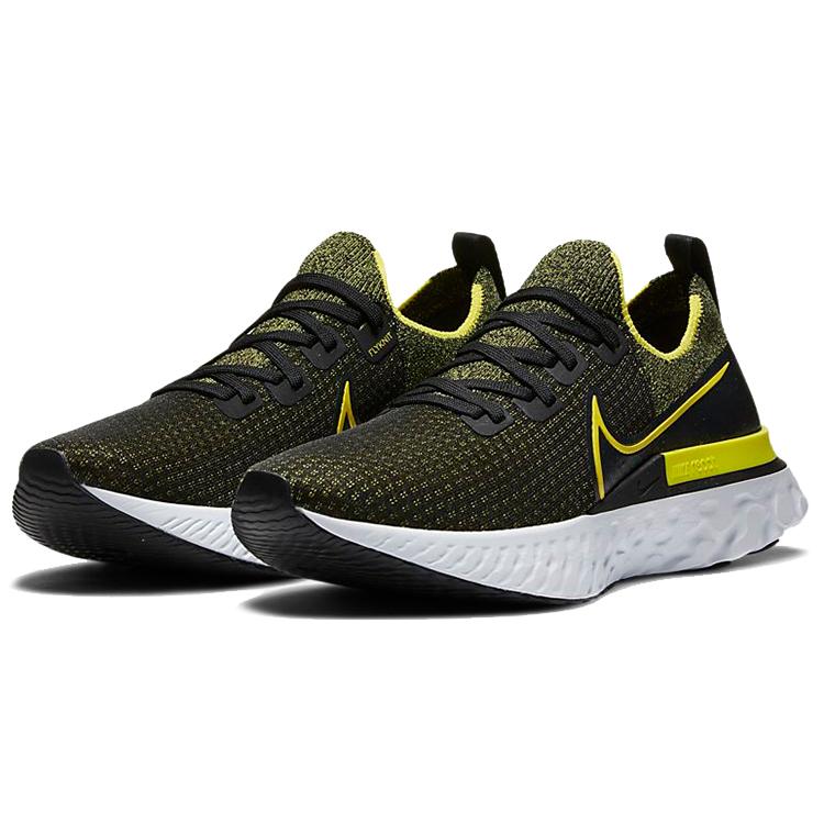 Nike React Infinity Run Flyknit Black Sonic Yellow