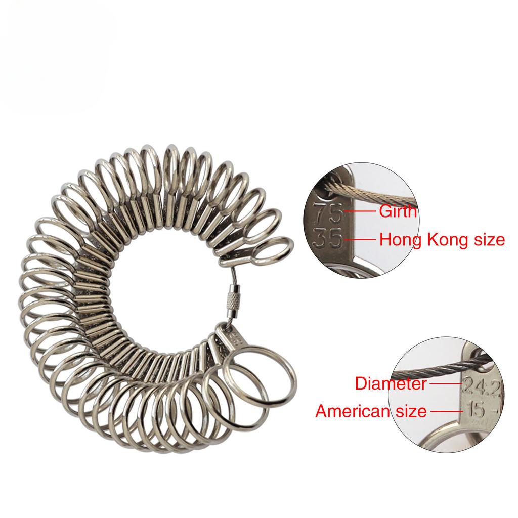 Finger Ring Alloy Metal Meter Gauge Tools Measure Size For Jewelry Tools For Or Us Uk Eu Hk Japan Korea