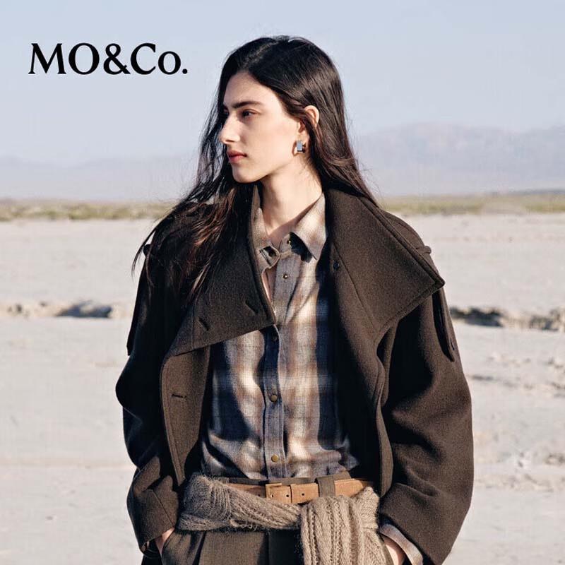 MO&Co. Women's Wool Blend Double-Breasted Coat
