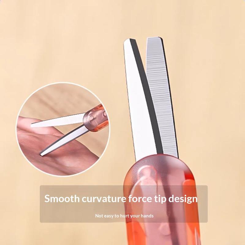 Portable Pocket Scissors Retractable Safety Small Scissors Multicolor Lightweight Hand Cutter For Student Handmade Craft School