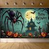 Halloween Banner Skulls Spooky Decoration Event Decoration Eerie Atmosphere Night Decoration For Spooky Night Party Prop