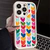 Oil Painting Love Flower Silicone Case For iPhone 15 16 Pro Max 14 13 12 11 Pro Max Shockproof Bumper Soft Phone Cover
