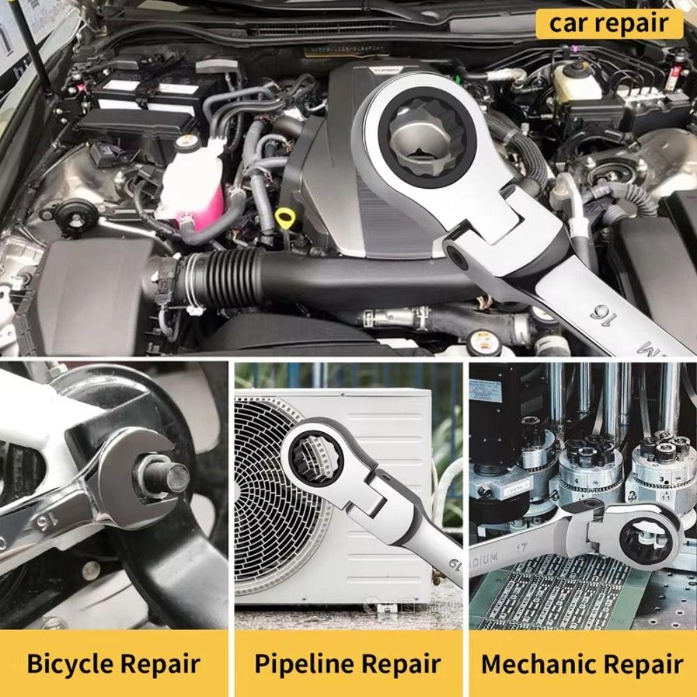72 Tooth Ratchet Ratchet Wrench Set Spring Head Key Metric Ratchet Wrench  Universal Application