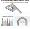 60W Adjustable Soldering Iron Kit with Stand, Solder Wire, and 5 Tips