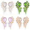 Alloy Geometric Dangle Earrings With Cubic Zirconia For Women Fashion Jewelry
