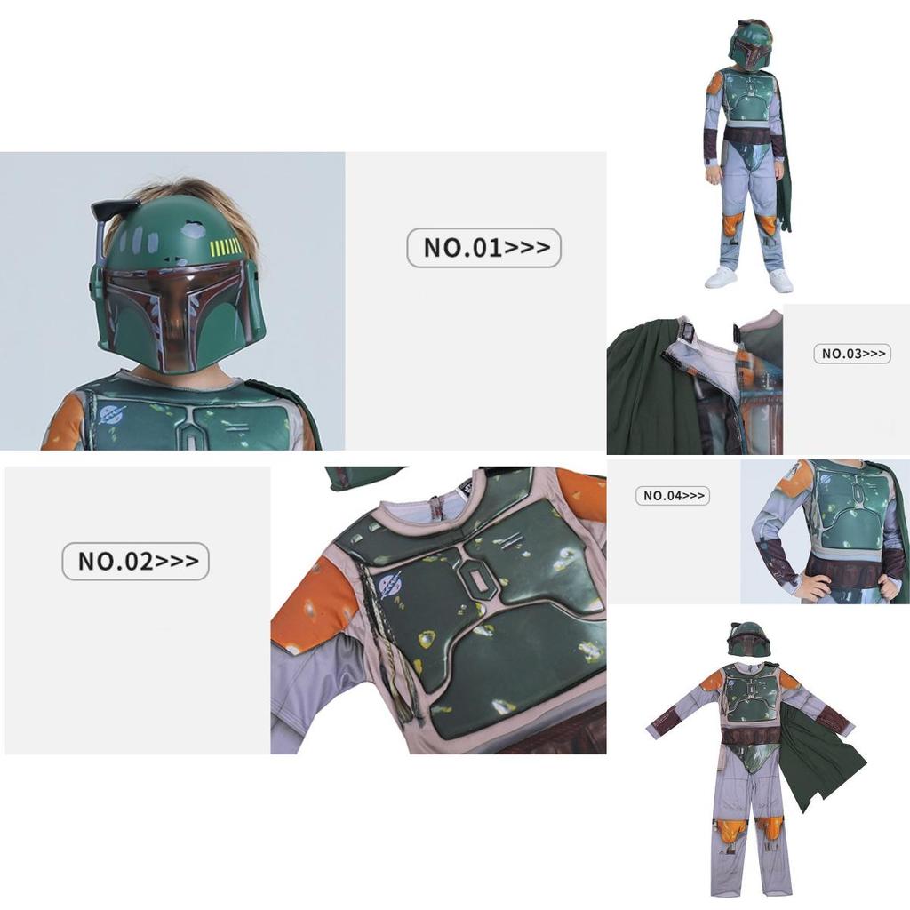 Costum Cosplay Star Wars Boba Fett Mască Pentru Copii Petrecere Halloween