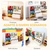 Children's Storage Unit for Toys, 6 Removable Bins, Rolling Chest, 100 x 30 x 80 cm, Multicoloured