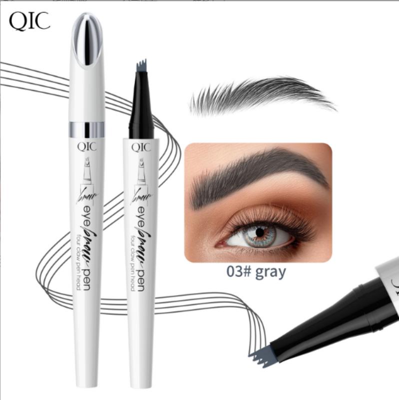 4 Headed Waterproof Eyebrow Pencil Smudge-Proof Long-Lasting Brow Pen for Precise Shaping Natural Look Women Eyebrow