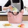 Insulated Lunch Bag Large Capacity Picnic Bento Tote Bag with Side Pocket Waterproof Leakproof Zipper Closure