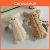 Teddy Plush Stationery Storage Bag For Girls With Cartoon Dog Pattern Portable Pencil Pouch For School