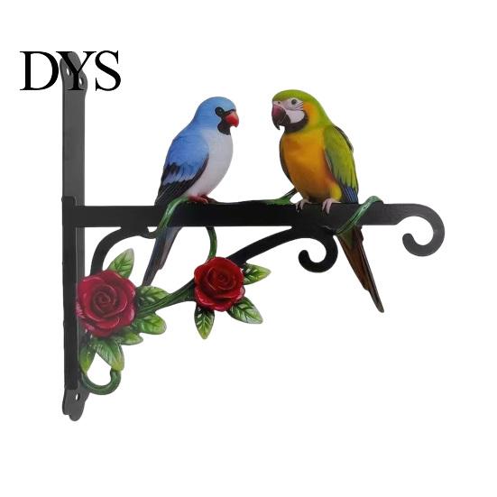 Weather Resistant Wall Hanger Metal Plant Hook Heavy Duty Hanging Basket Bracket Decorative Parrot Decor Cat Flower Butterfly for Planter Lantern Bird
