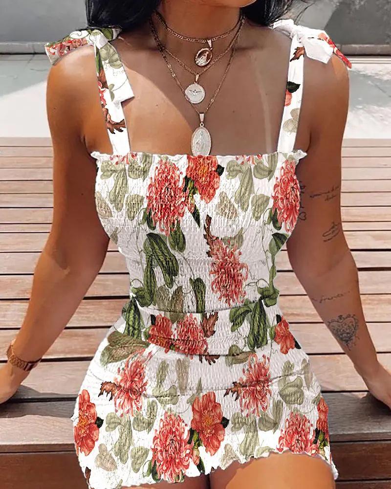 2026 Off-Shoulder Print Sling Bodycon Dress for Women