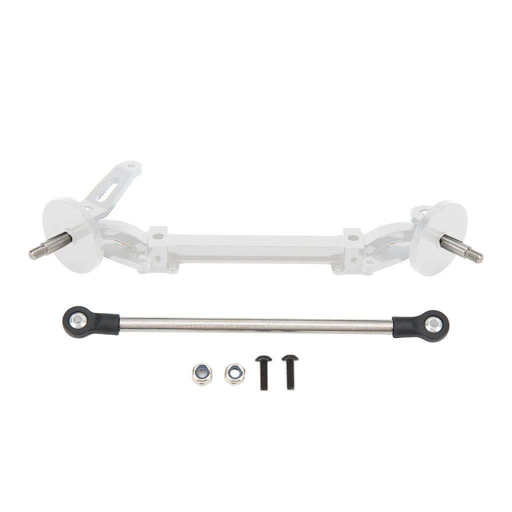 RC Front Axle Steering Link Rod Set Aluminum Alloy Steel RC Front Steering Wheel Axle for Tamiya