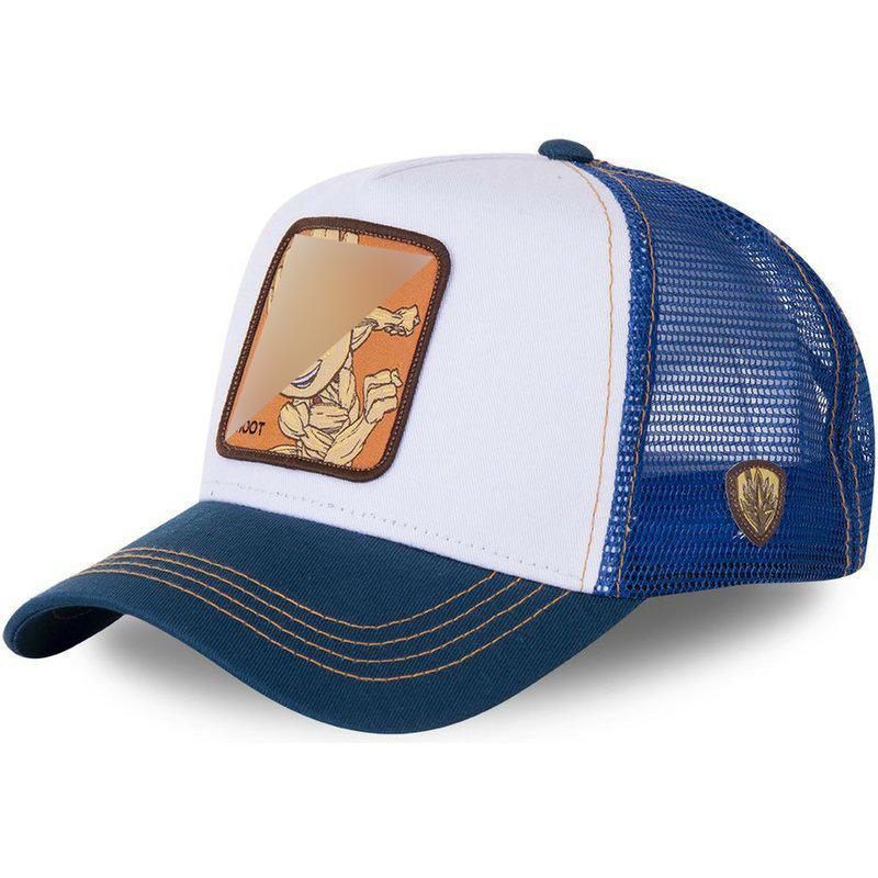 Summer cartoon animation hat mesh personality trendy men's and women's hat Korean version baseball cap animal mesh hat large brim