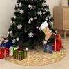 VidaXL Luxury Christmas Tree Skirt with Stocking Yellow 122cm Fabric