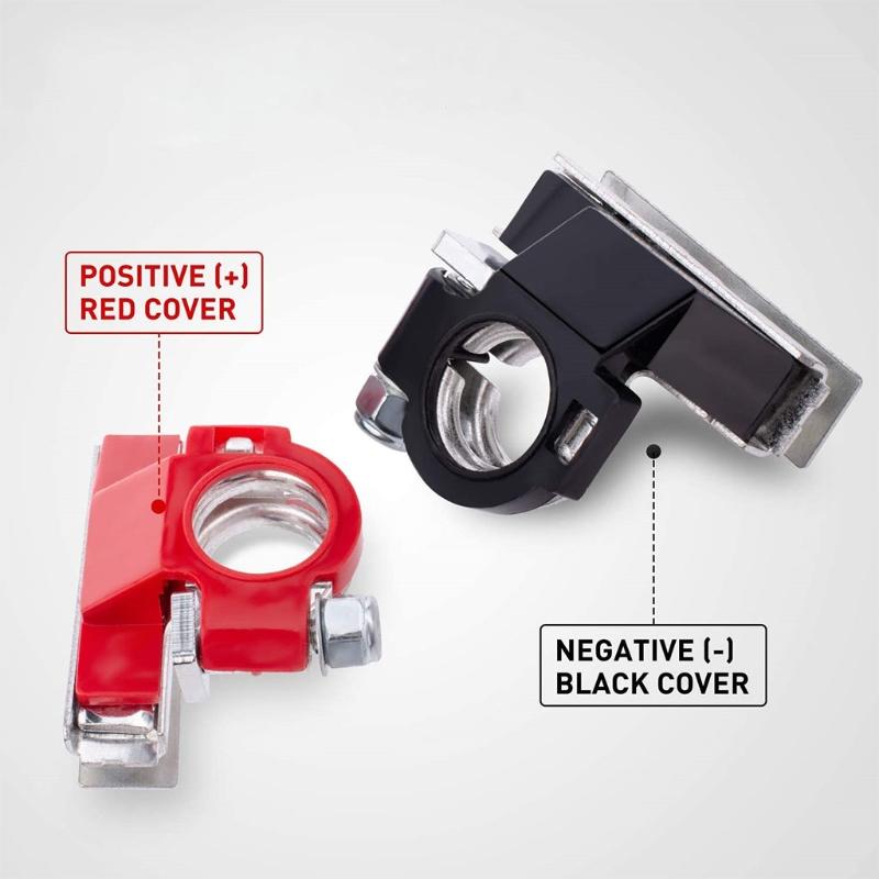 2 Pcs Easy Installation Car Truck Battery Terminals Copper Plated Clamp Terminal Heavy Duty Terminals Connectors