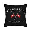Switzerland Swiss Flag Mountains Pillowcase Printed Polyester Cushion Cover Decor Europe Throw Pillow Case Cover Seater Square