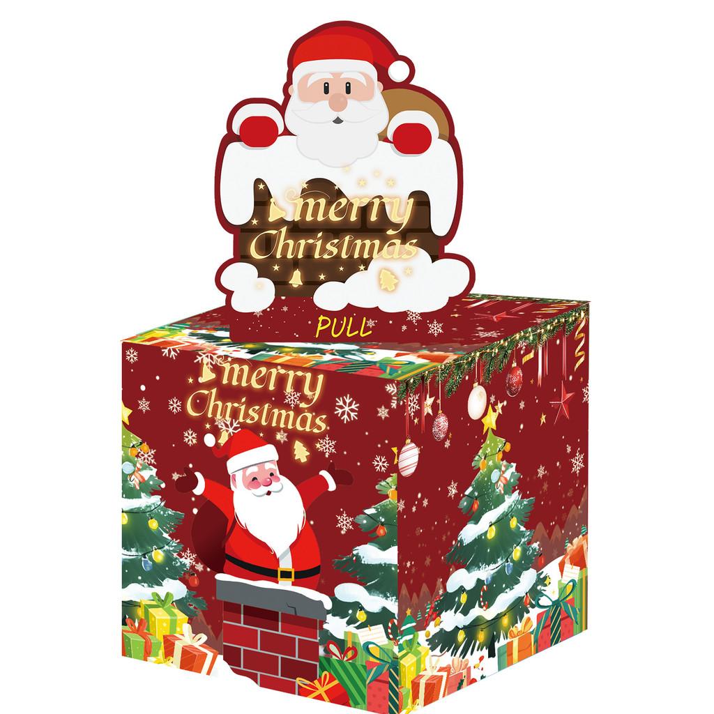 Christmas Santa Money Box With Red Chimney Shape For Festive Party Atmosphere