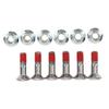6PCS Sprocket Bolt Kit M8 Aluminium Alloy Nickel Plated Replacement for Yamaha YZ YZF