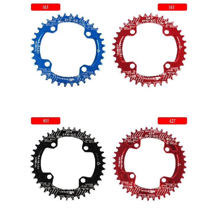 SNAIL Zębatka 104BCD Szosowa MTB Rower Górski Jednorzędowa Okrągła Narrow Wide Zębatka 32T 34T 36T 38T 40T 42T