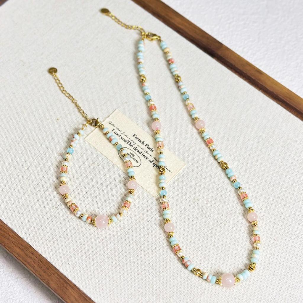 Exquisite Colorful Beaded Freshwater Pearl Necklace: Versatile High-End Fashion Jewelry for Women