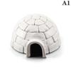 Small Igloo Model The Office Decor Simulated House Ornament Photo Christmas Tree for Bedroom Plastic Farm Figurines