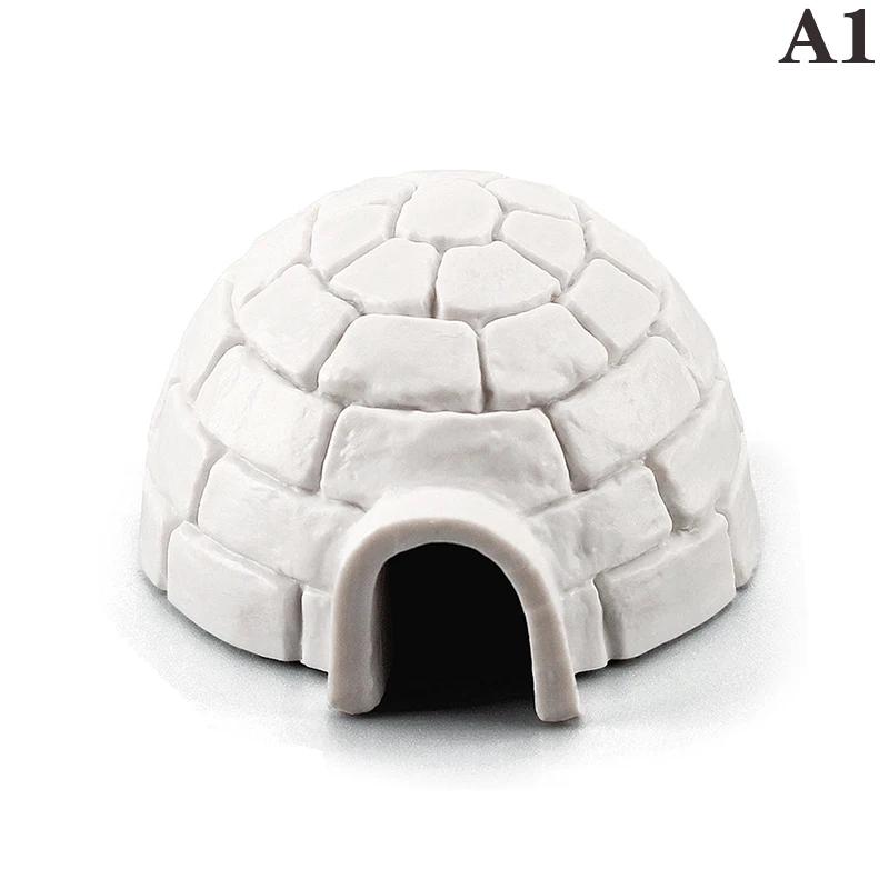 Small Igloo Model The Office Decor Simulated House Ornament Photo Christmas Tree for Bedroom Plastic Farm Figurines