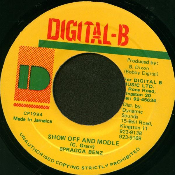 7inch Record SPRAGGA BENZ - Show Off And Modle 3663 Digital-B 1994 Jamaica Reggae, Ska & Dub Used