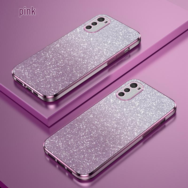 Moto G73 Electroplated TPU Glitter Phone Case: Gradient, Anti-Drop, Soft Shell for E22, G84, G53, G60.