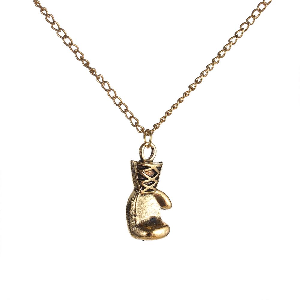 Fashion Gold Silver Balck Stainless Steel Chain Necklace Choker Boxing Glove Pendant