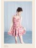 Women's One-Piece Spaghetti Strap Fashion Print Skirt Swimsuit - Conservative Slimming Bodycon Backless Design for Spring Vacation