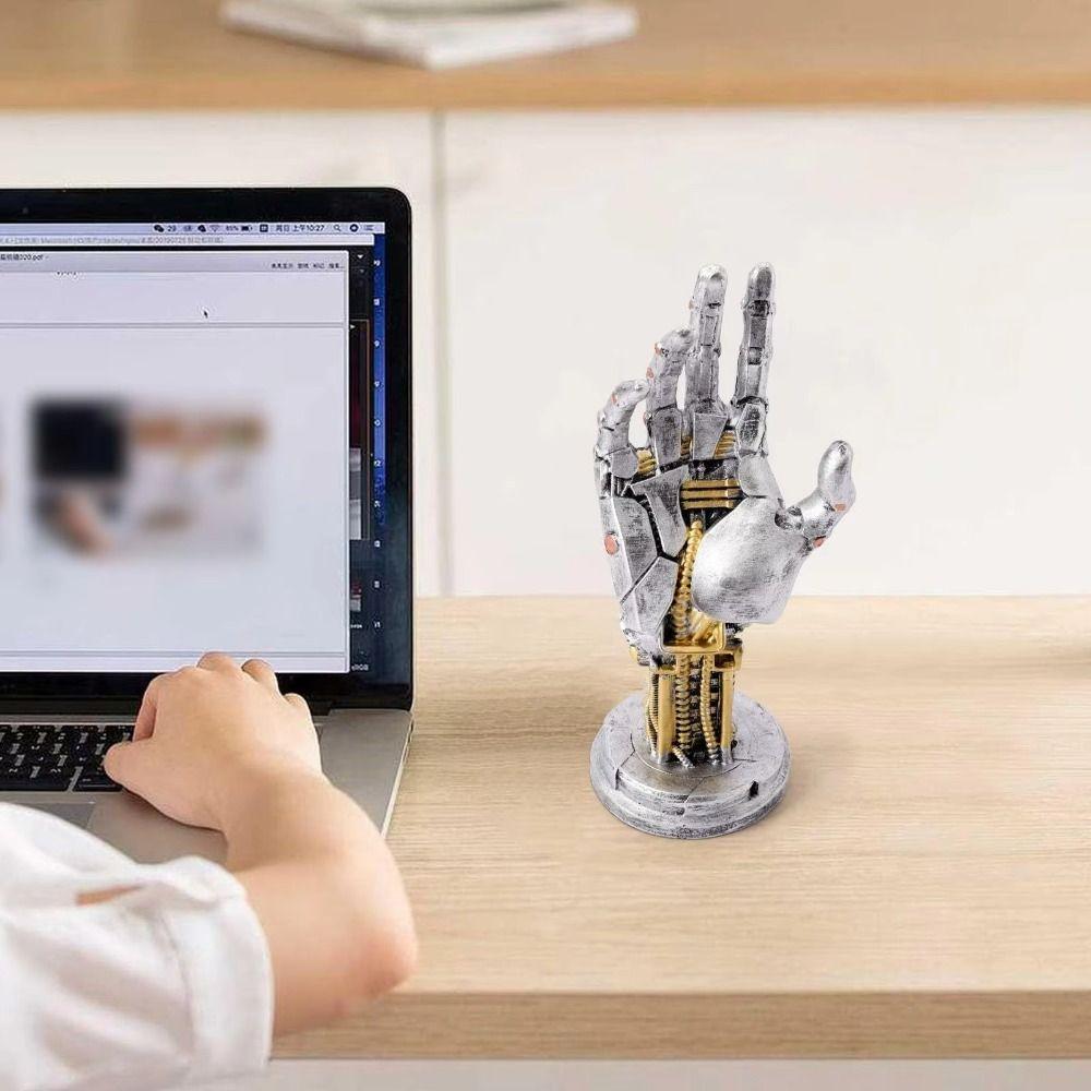 Sensory Toy Cyberpunk 3D Printed Stand Model Mechanical Hand Staute  Halloween Holiday