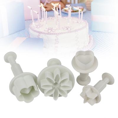 47pcs Fondant Cake Cutters Flower Shaped Baking Pastry Decorating Tools for Fondant   Clay Soap with Plastic Material Easy To Reusable