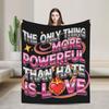 The Only Thing More Powerful Than Hate Is Love Plush Blanket  Funny Throw Blanket for Bed Sofa Couch 125*100cm Quilt