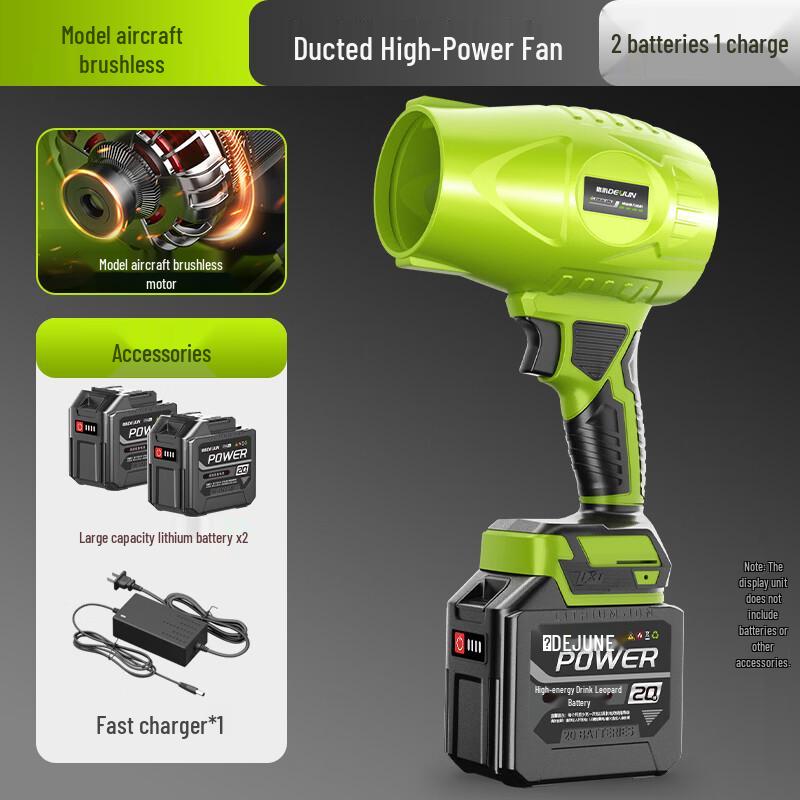De Yun High-Power Cordless Turbo Blower CN plug (adapter included)