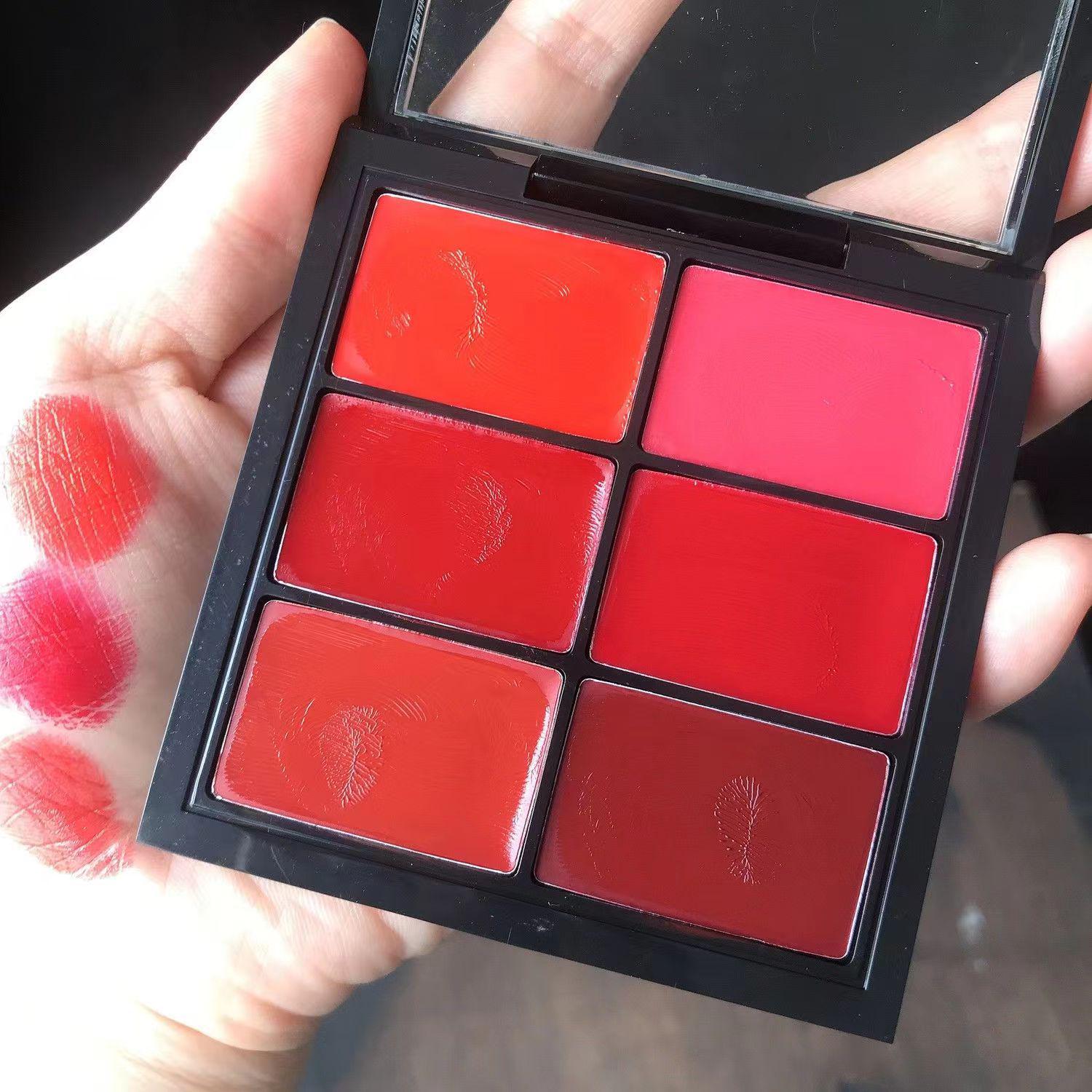 

Шестицветная палетка помады, крема для контуринга и консилера от визажиста для акне, шрамов, темных кругов и покраснений.