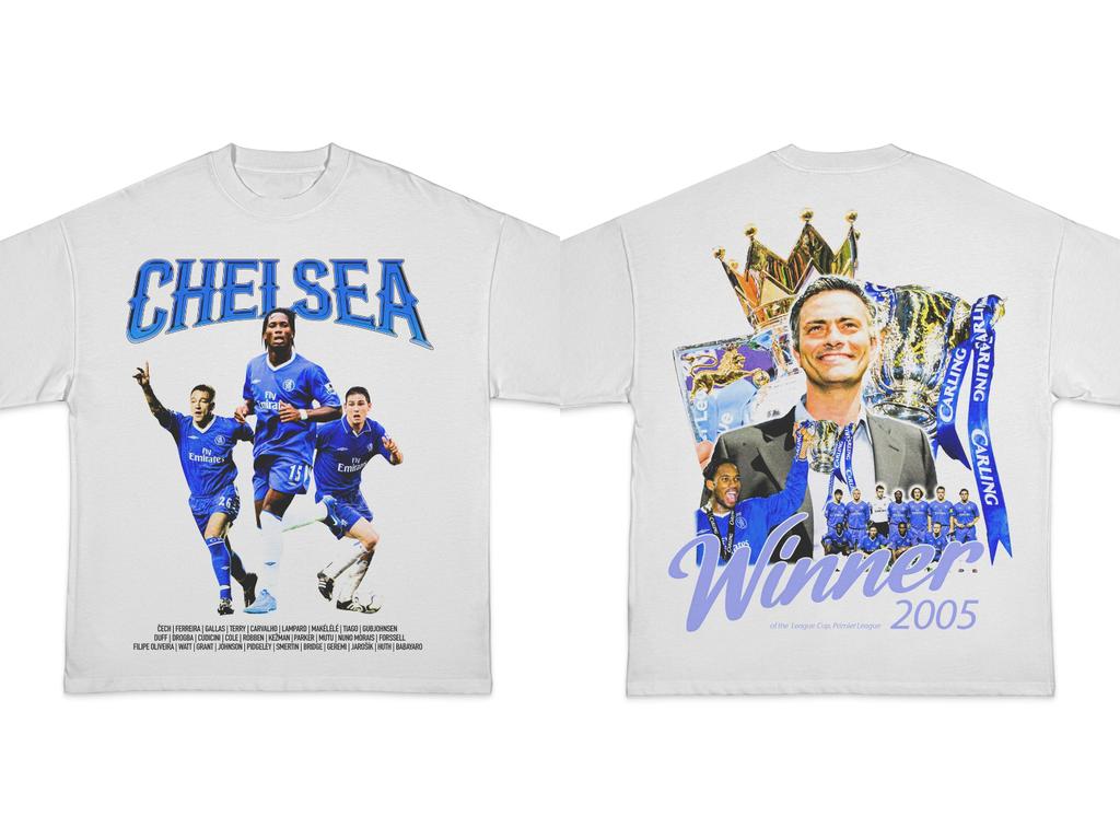 25ss Men T-shirts Casual Cotton Retro Top CHELSEA 04 05 Season TEE Short Sleeves Oversized Y2k Graphic Crew Neck Male T-shirts