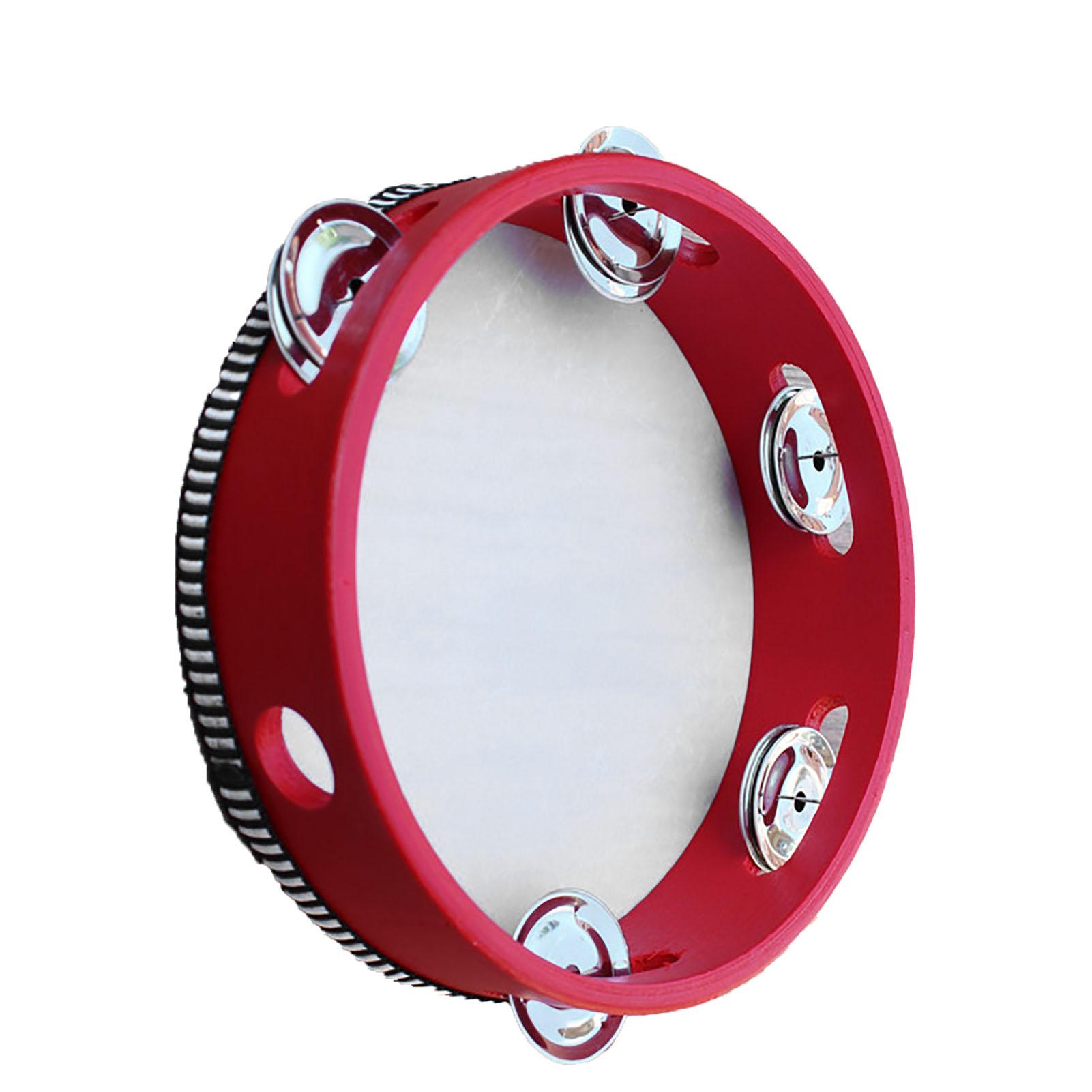 

Деревянный тамбурин с колокольчиками, детский образовательный ударный музыкальный инструмент 6 дюймов