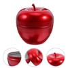 Decorative Keepsake Box Metal Candy Holder for Storage 12Pcs Red Apple Shape