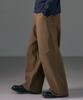 LXT Natural Washed Cotton Wide Straight Pants [Brown]