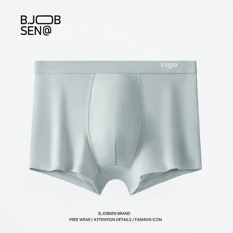 B.JOBSEN Men's Antibacterial Breathable Pure Cotton Boxer Briefs (2-Pack)