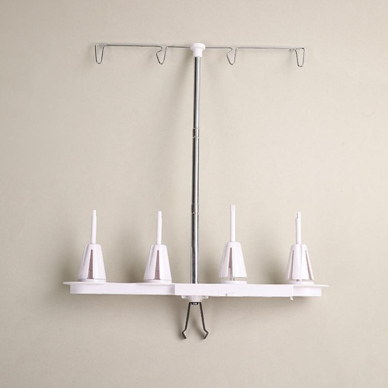 Multipurpose 4 Spools Holder Stand Household Sewing Machine Thread Spool Organiser for Fabric Tailoring Dressmaking